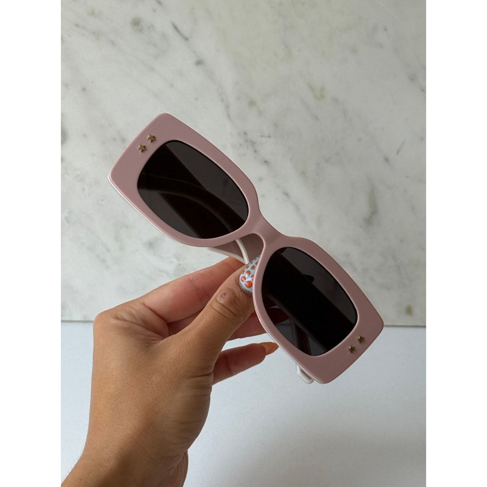 Dior NEW Dior Pacific S1U Logo Sunglasses in Mauve Powder Pink Size ONE SIZE - 10 Thumbnail