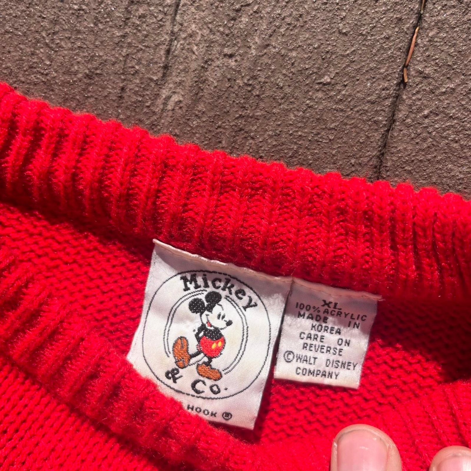 Disney Vintage mickey mouse knit acrylic Size XL / US 12-14 / IT 48-50 - 2 Thumbnail
