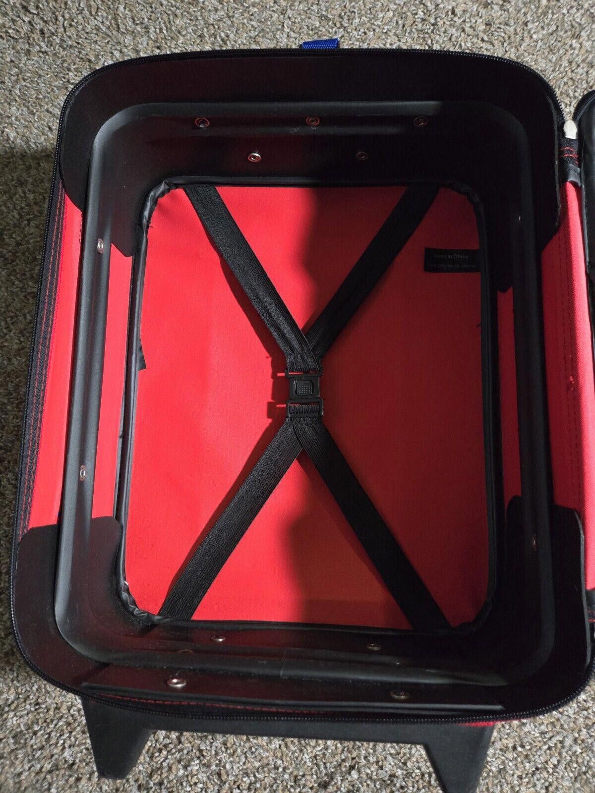Designer 3 Piece Red And Blue Camp Carnival Luggae Set Wheels Size ONE SIZE - 6 Thumbnail