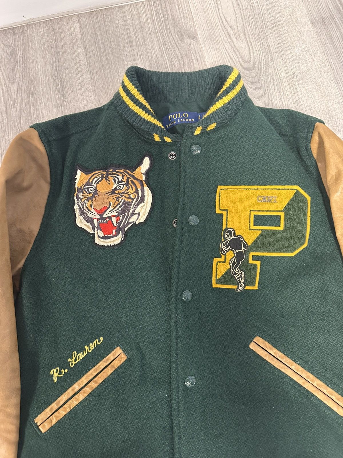 Polo Ralph Lauren Polo Ralph Lauren Leather Letterman Varsity Size US S / EU 44-46 / 1 - 1 Thumbnail