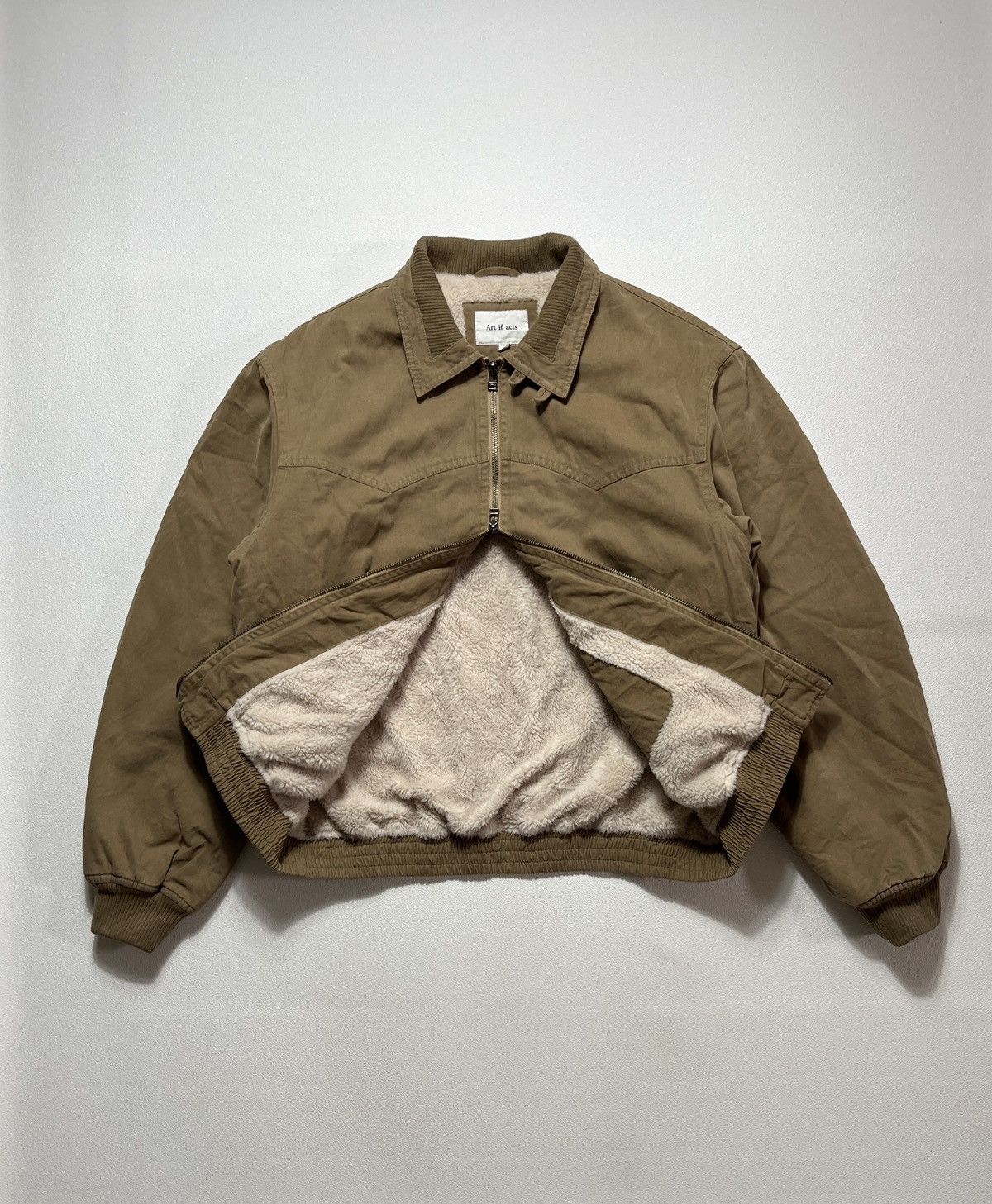 Beams Plus Art If Acts Sherpa Western Bomber Jacket Beige Size US L / EU 52-54 / 3 - 5 Thumbnail