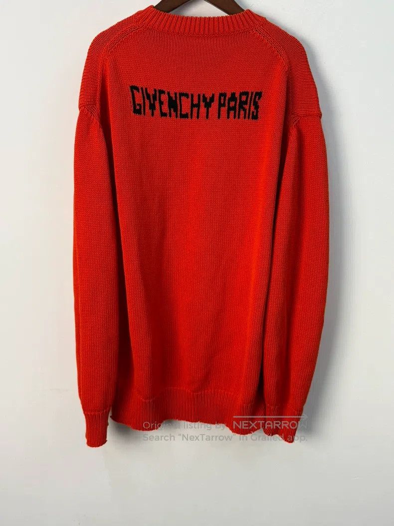 Givenchy Givenchy Orange Red Logo Knit Sweater Size US S / EU 44-46 / 1 - 2 Thumbnail