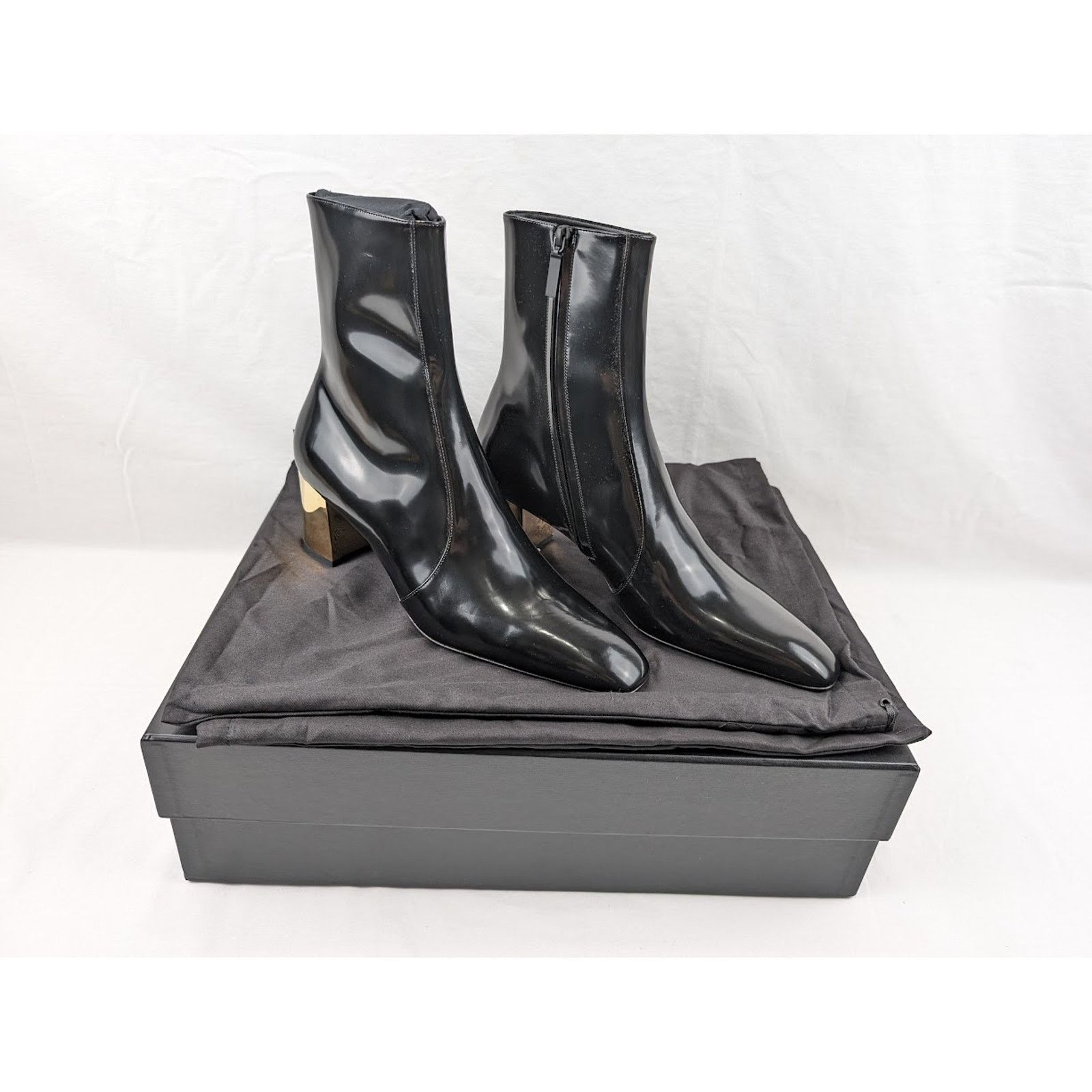 Saint Laurent Paris o1rshd1 Q:4 / XIV 70 Zipped Boots in Nero 42 Size US 9 / EU 42 - 17 Thumbnail