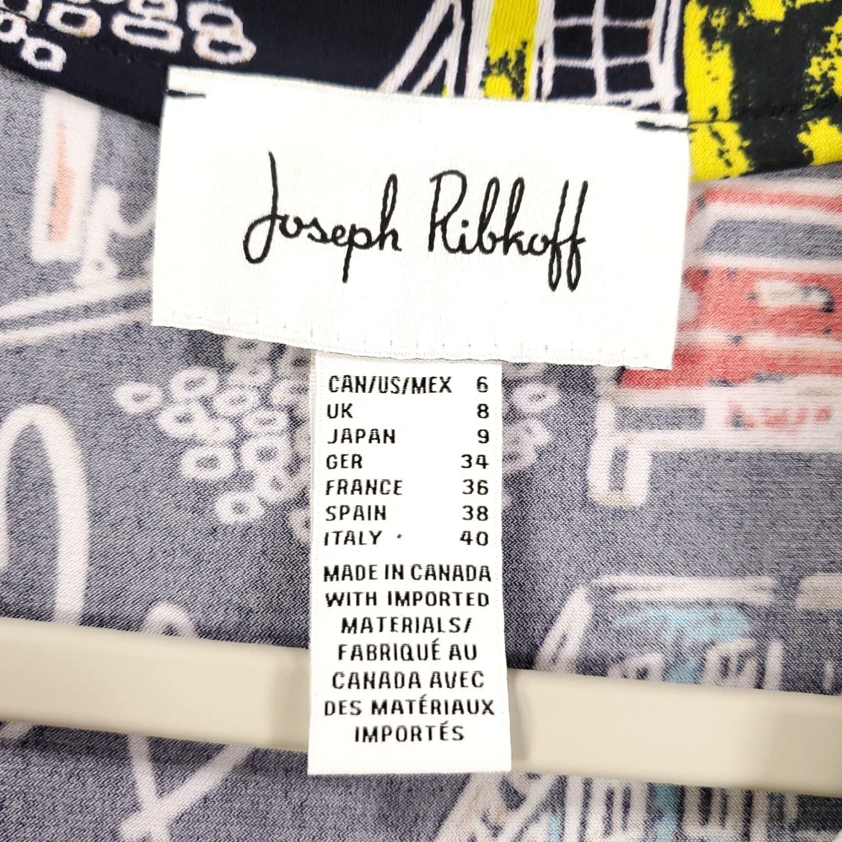 Joseph Ribkoff Joseph Ribkoff Dress Womens 6 A-Line Trapeze Shift Knee Length Multicolor Zip Paris Love Parisian Print Casual Party/Cocktail Travel Womens Size M / US 6-8 / IT 42-44 - 5 Thumbnail