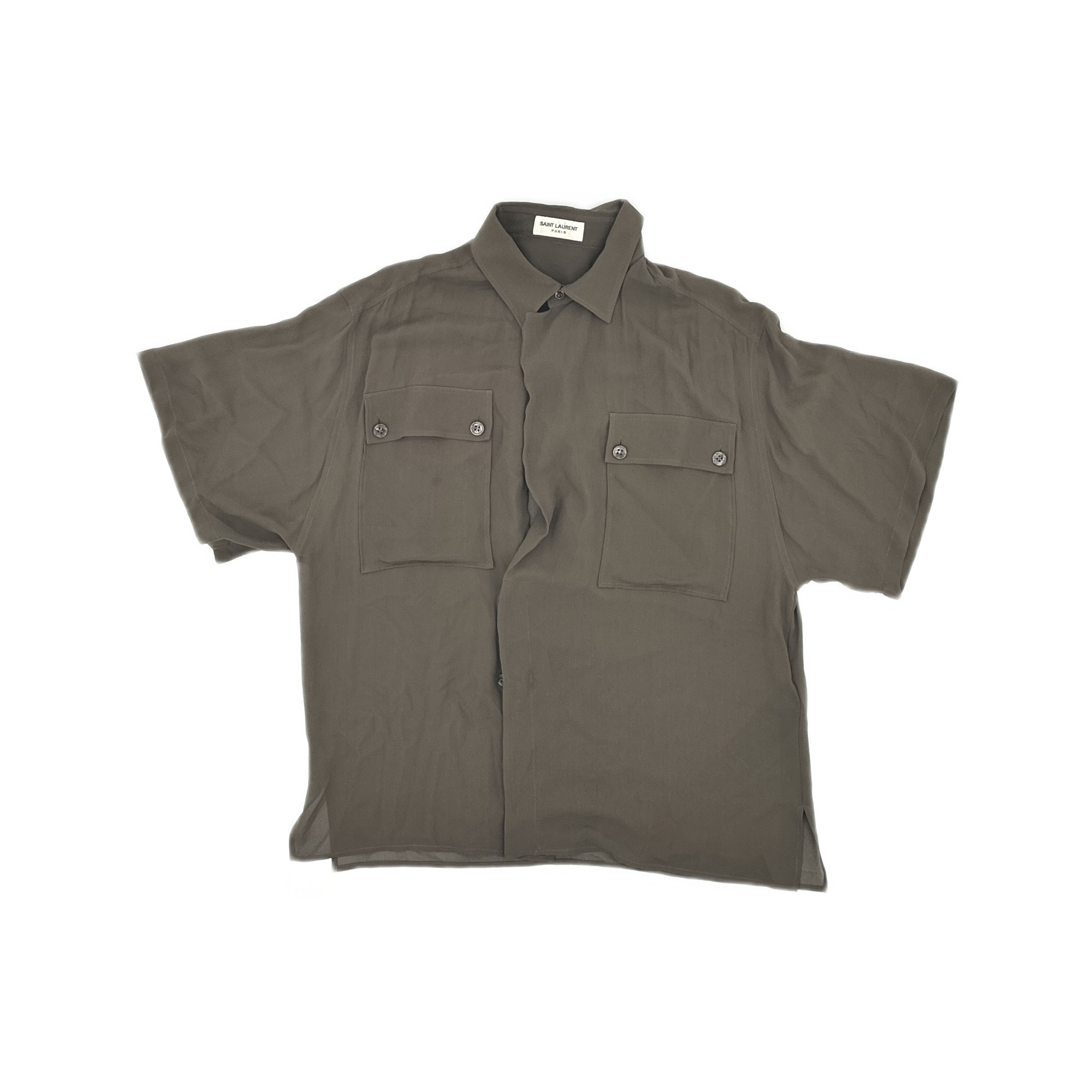 Saint Laurent Paris Saint Laurent Silk Button Up Shirt Size M Size US M / EU 48-50 / 2 - 1 Thumbnail