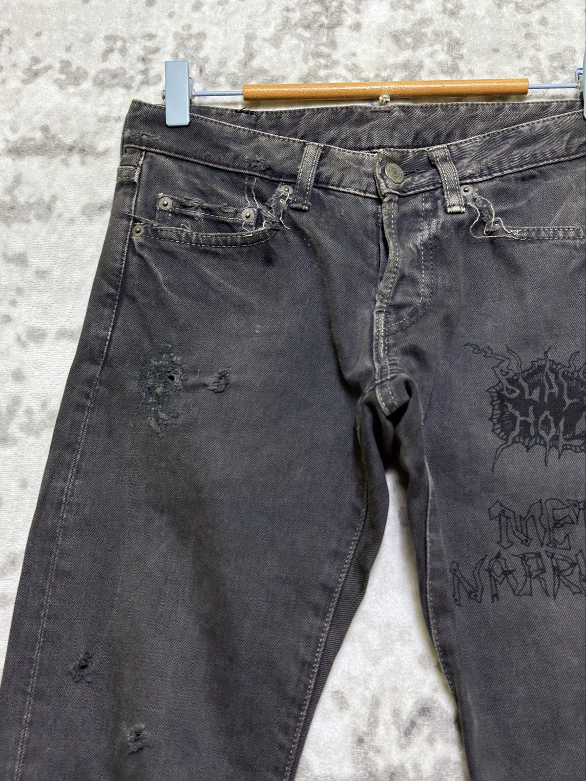 Hysteric Glamour Hysteric Glamour Metal Warrior Printed Distressed Ripped Size US 28 / EU 44 - 4 Thumbnail