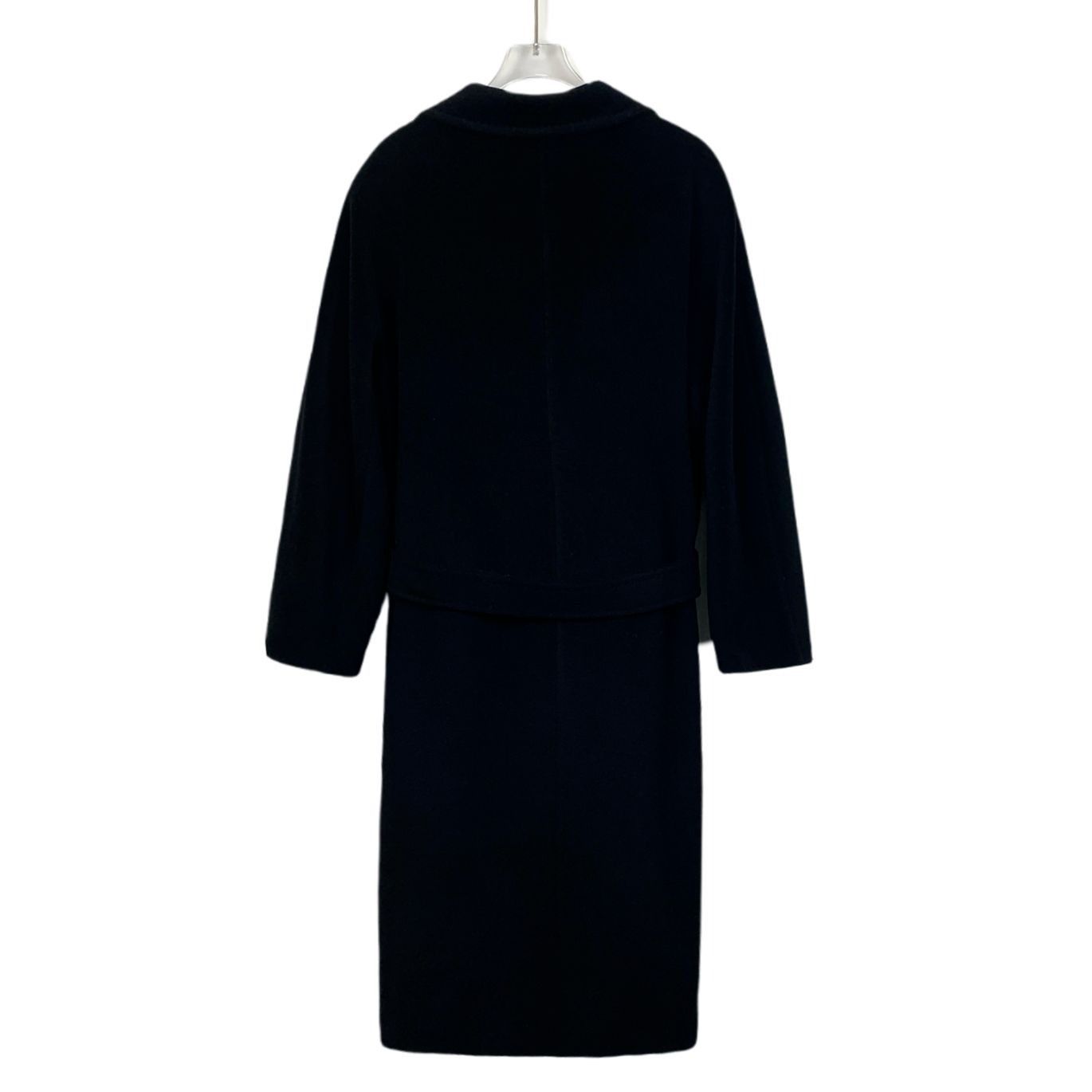 Max Mara MaxMara Double-Breasted Belted Wool & Cashmere Coat Black XS Size XS / US 0-2 / IT 36-38 - 7 Thumbnail