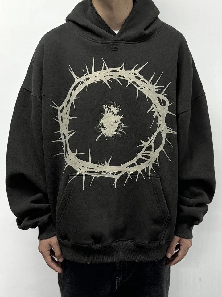 Streetwear Washed Old Fleece Hoodie