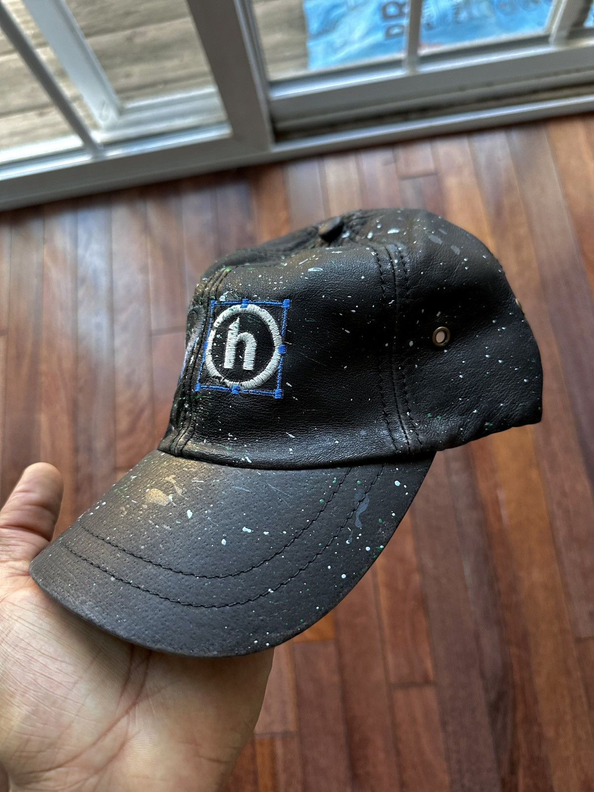 Asics × HIDDEN Painted Washed Leather Hat - Black Size ONE SIZE - 4 Thumbnail