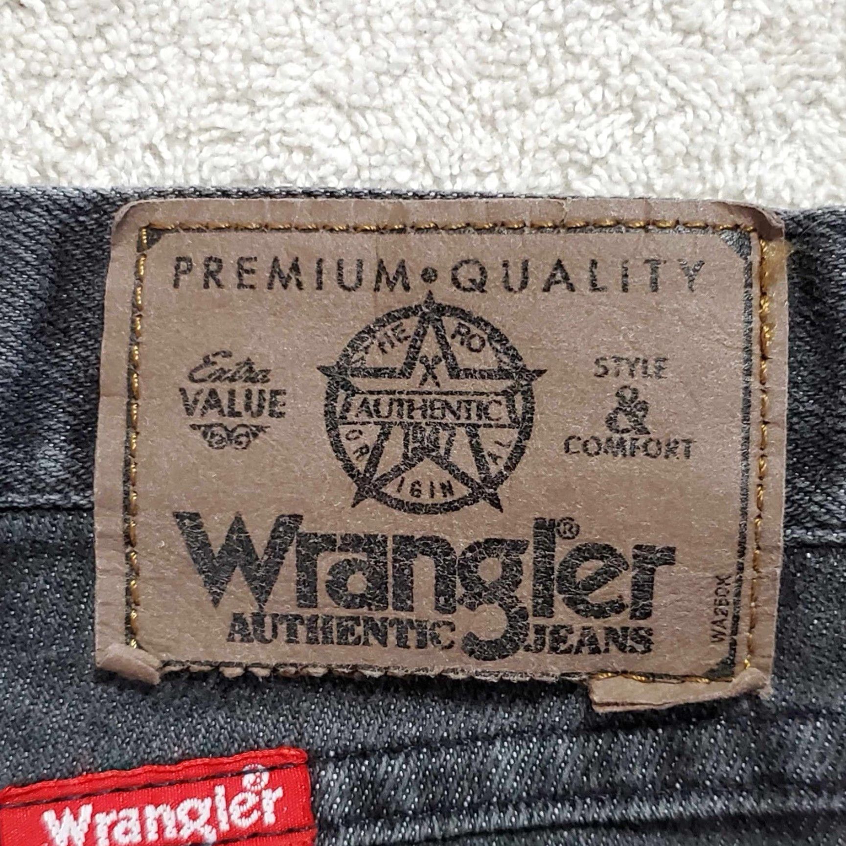 Wrangler VINTAGE Wrangler Jeans Men's 32x32 Black Fade Cowboy Grunge Straight Denim Size US 32 / EU 48 - 2 Thumbnail