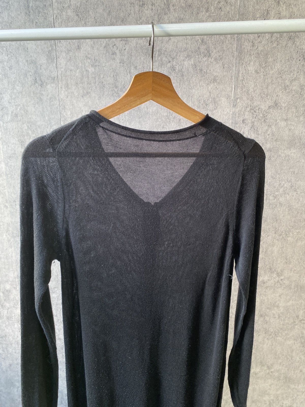 Japanese Brand × Yohji Yamamoto Yohji Yamamoto + Noir Black Long Cardigan Knitwear Size S / US 4 / IT 40 - 5 Thumbnail