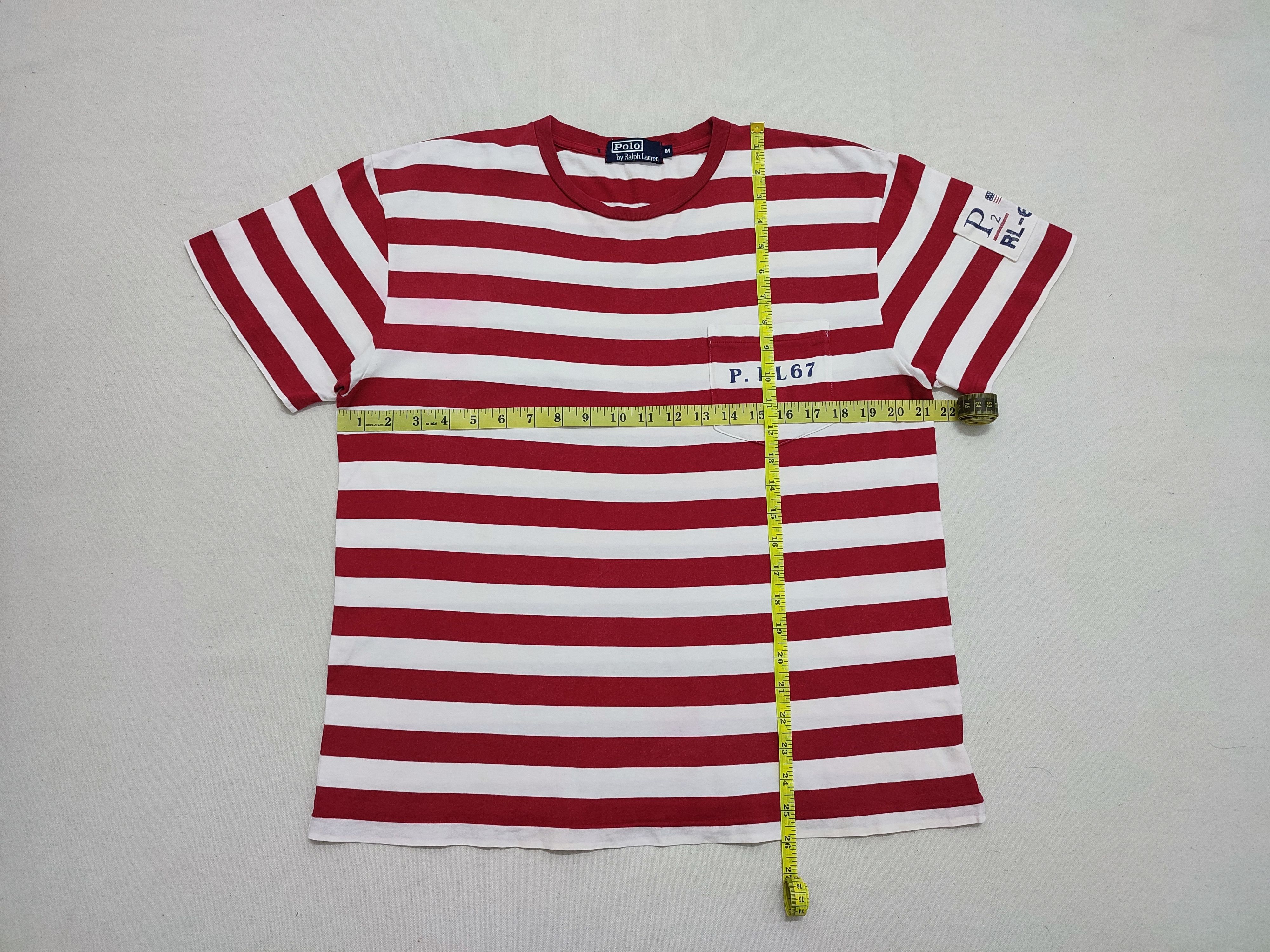 Polo Ralph Lauren Polo By Ralph Lauren P. RL67 Striped Pocket Tee Size US M / EU 48-50 / 2 - 3 Thumbnail