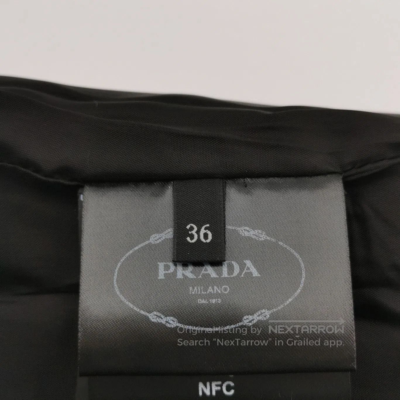 Prada Prada Black Wool Triangle Logo Spaghetti Strap Dress . Size US 36 / EU 52 - 6 Thumbnail