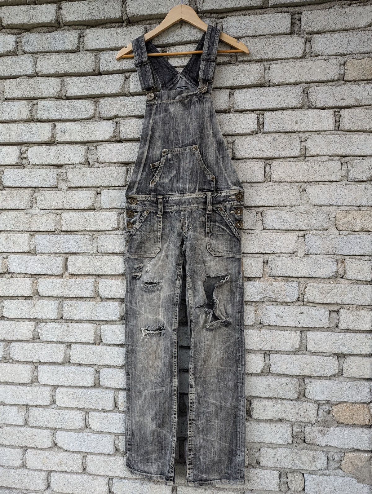 Japanese Brand Overalls Destress Spunky Spirit Sky Bombers Style Size 32" / US 10 / IT 46 - 1 Thumbnail