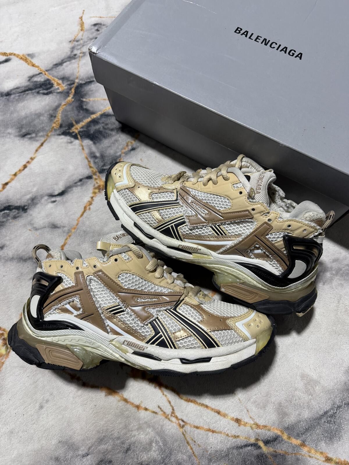 Balenciaga Balenciaga Runner Tan Beige Black - Sz 9US Size US 9 / EU 42 - 3 Thumbnail