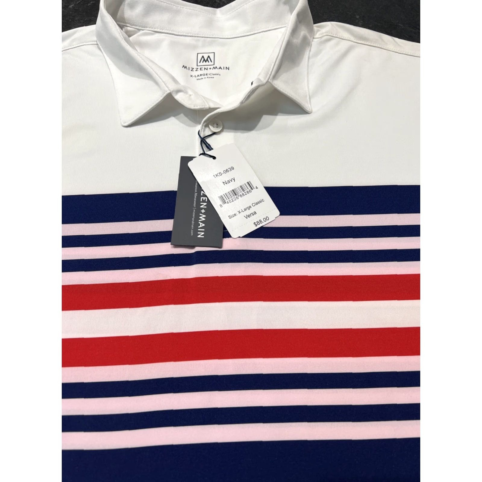 Mizzen+Main MIZZEN+MAIN Men's Golf Polo Shirt XL Multicolor Short Sleeve Collared Breathable Performance 2020s Size US XL / EU 56 / 4 - 4 Thumbnail