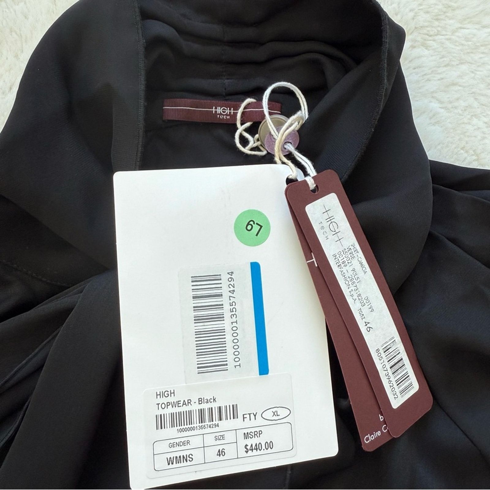Other NWT!!! High Tech women blouse size 10 US Retail 440$ Size L / US 10 / IT 46 - 4 Thumbnail