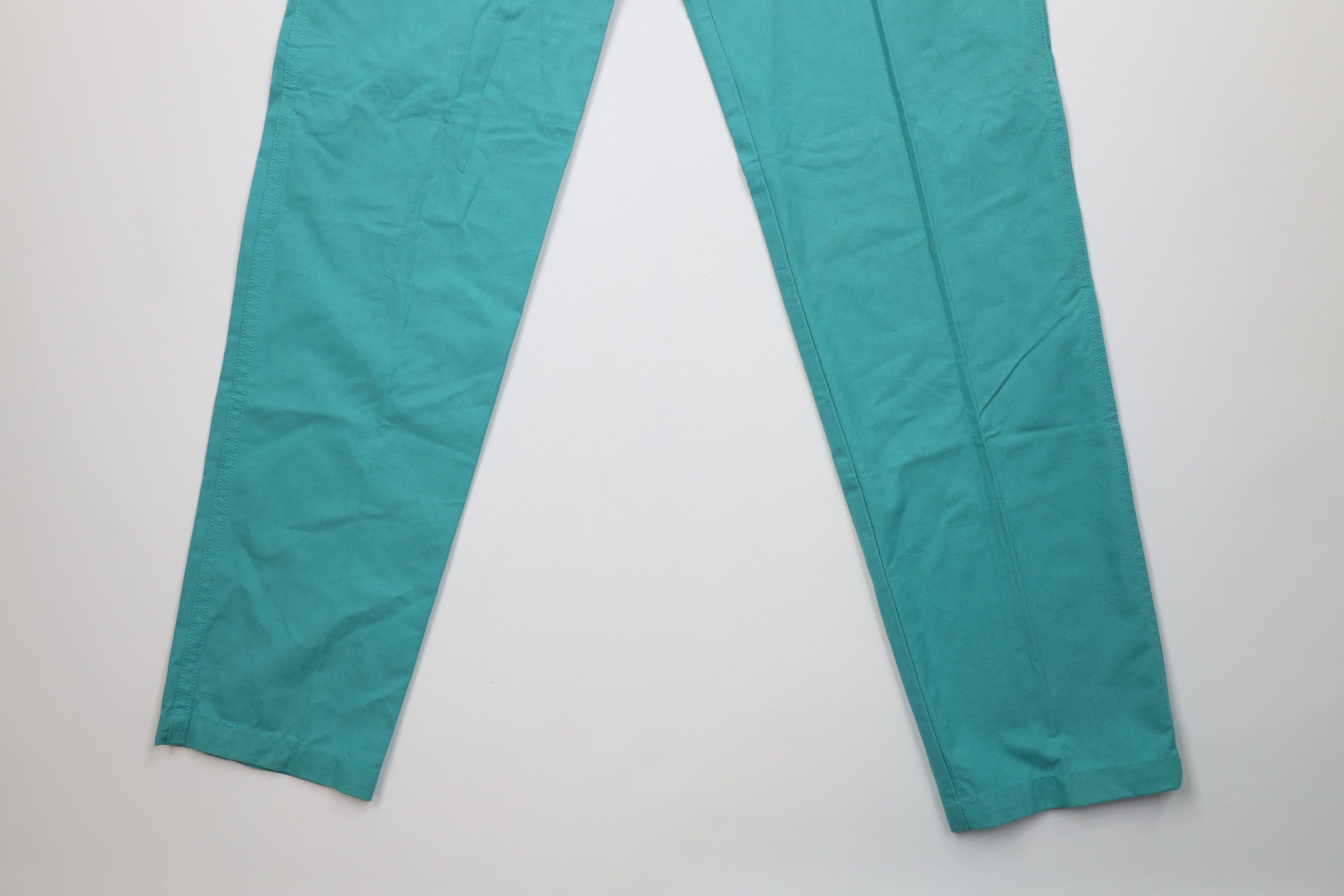 Nike Deadstock Vintage 80s 90s Nike Basketball Pants Teal Cotton Size US 34 / EU 50 - 4 Thumbnail