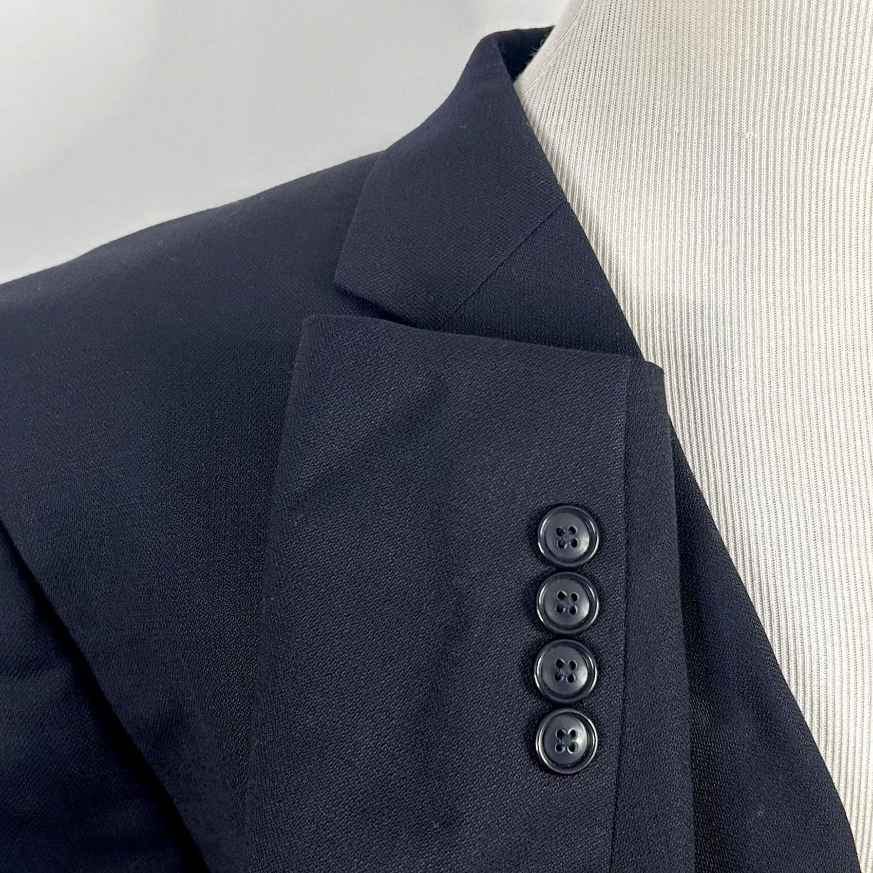 Alfani Alfani Sport Coat 44R Wool Black Three-Button Fully Lined Jacket/Vest Notch Lapel Mens Regular Size US XS / EU 42 / 0 - 5 Thumbnail