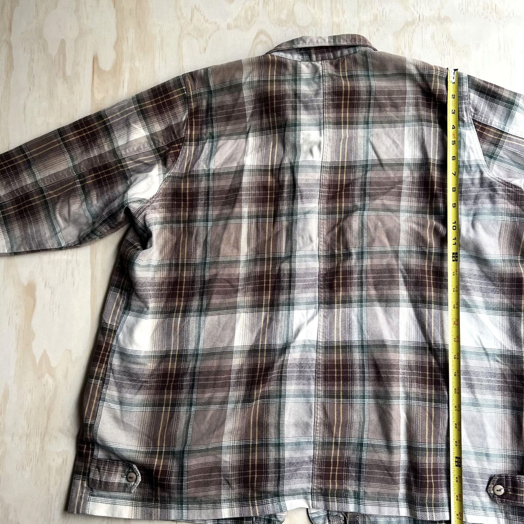 Vintage Stefano International Shirt Mens 3XL Brown Plaid Long Sleeve Button Up Pockets Size US XXL / EU 58 / 5 - 6 Thumbnail