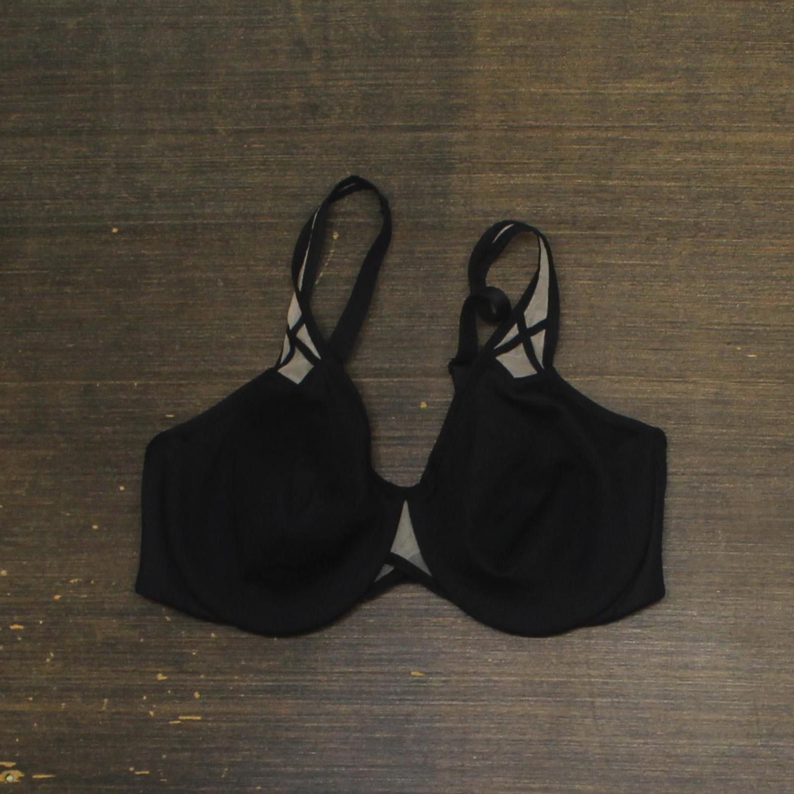 Designer Paramour Unlined Minimizer Underwire Bra Black / Almond 36B, Women's