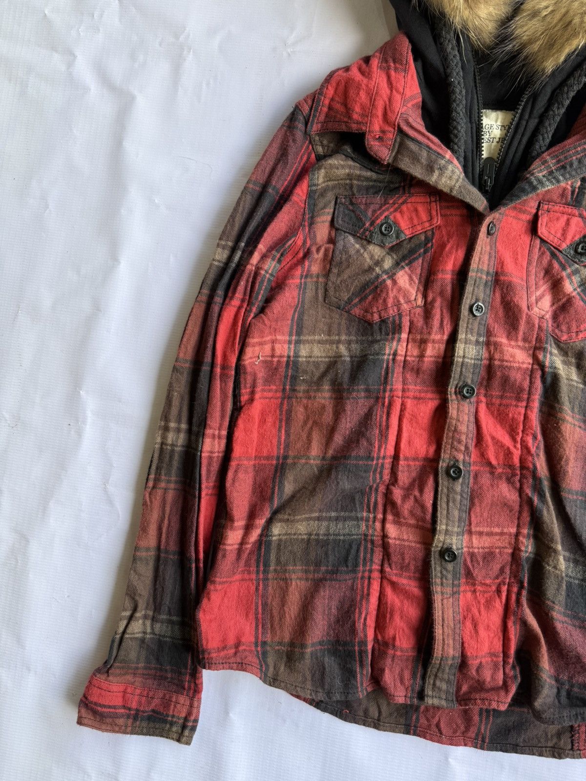Hysteric Glamour Double layer fur hoodie flannel shirt ifsixwasnine lgb Size US M / EU 48-50 / 2 - 4 Thumbnail