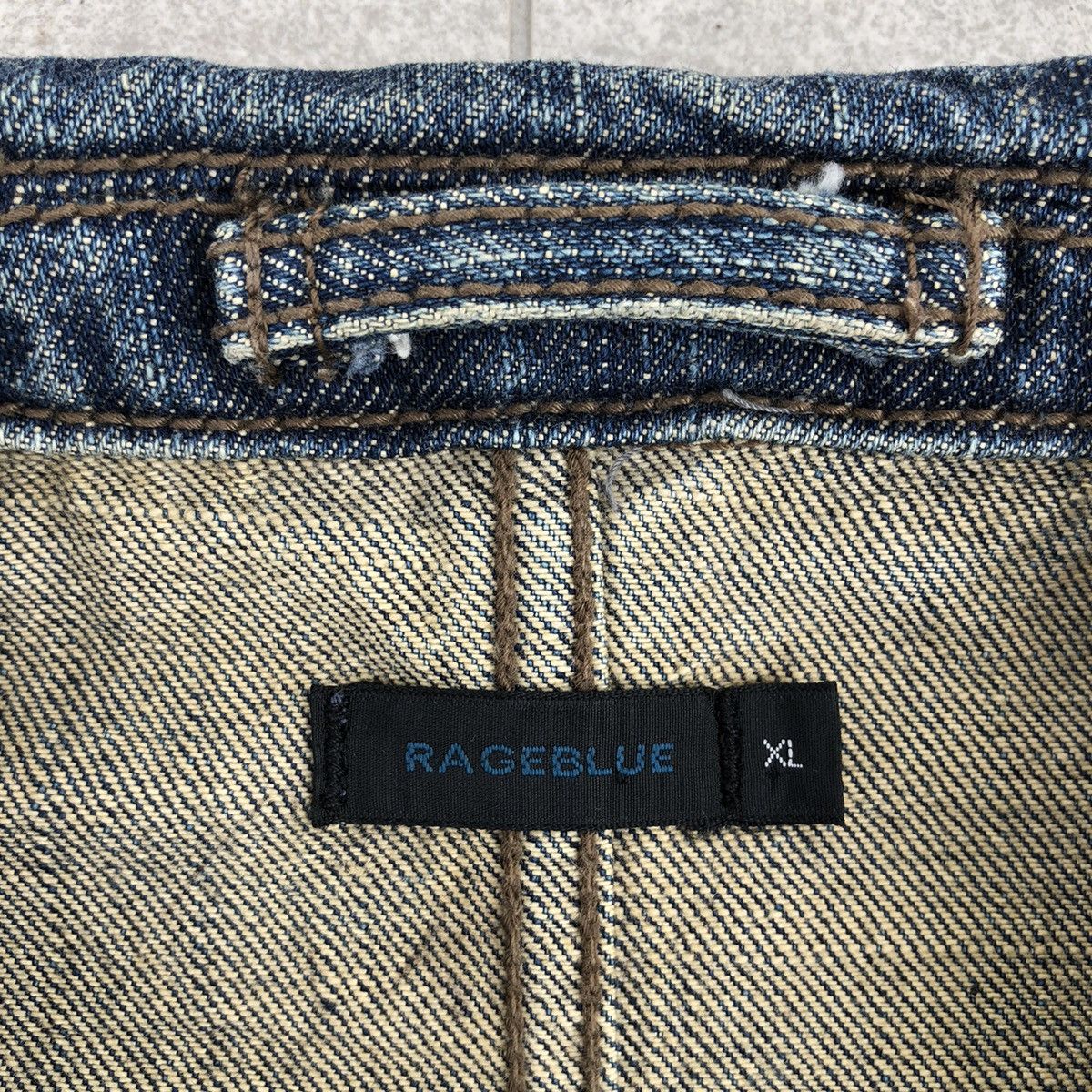 Japanese Brand Vintage Rageblue Mens Denim Jacket / Blazer Size US XL / EU 56 / 4 - 20 Thumbnail