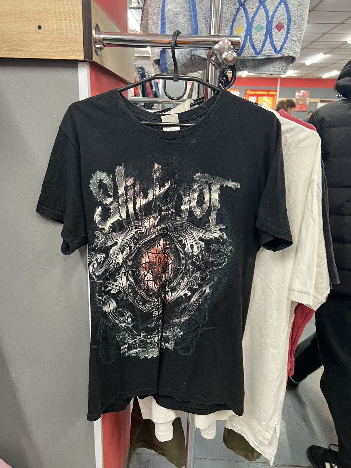 Slipknot Slipknot Big Print Vintage Des Mointes Pentagram band tee Size US M / EU 48-50 / 2 - 1 Thumbnail