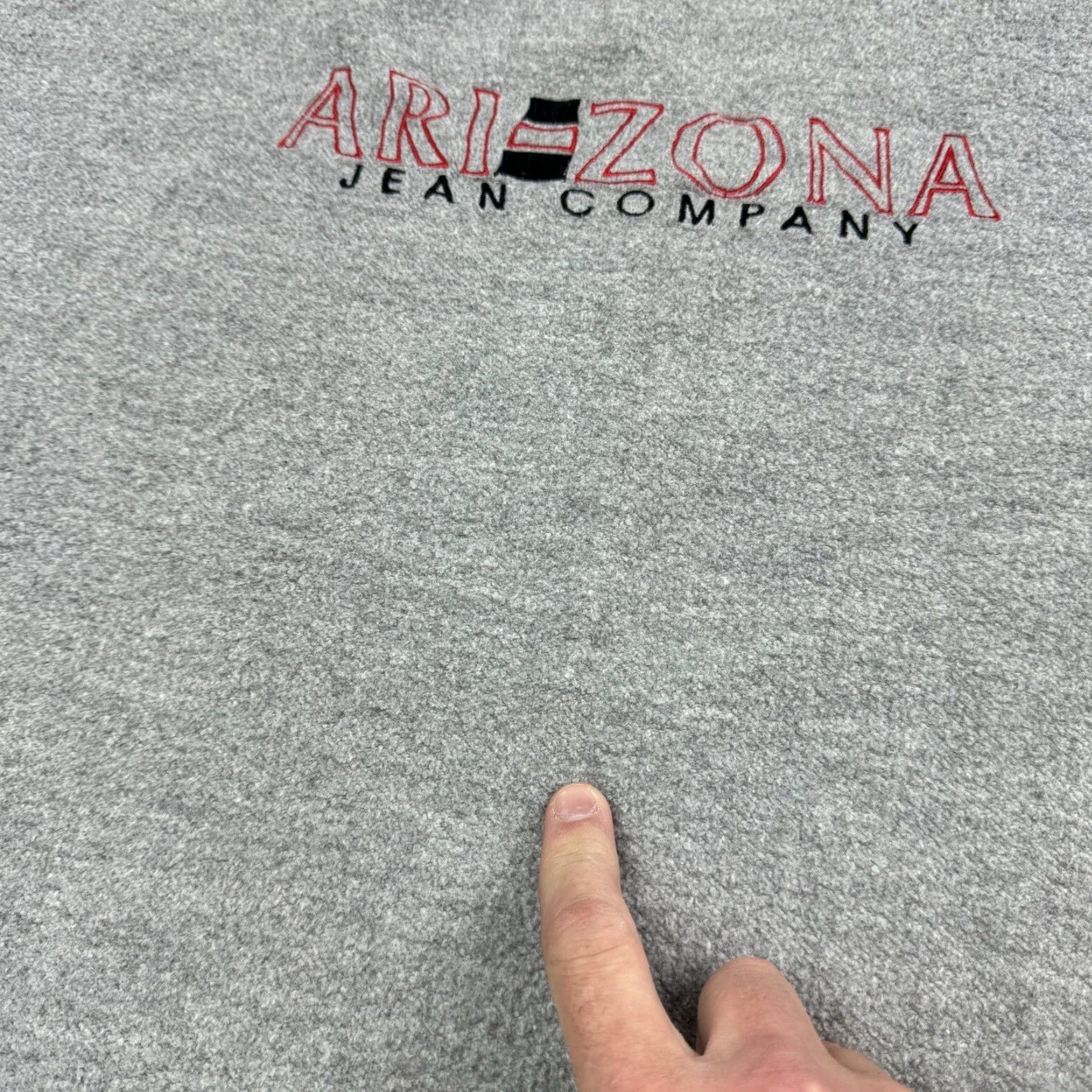 Vintage VINTAGE Arizona Jeans Co Sweatshirt Mens XL Gray Pullover Embroidered 90s Y2K Grunge Decade Size US XL / EU 56 / 4 - 4 Thumbnail