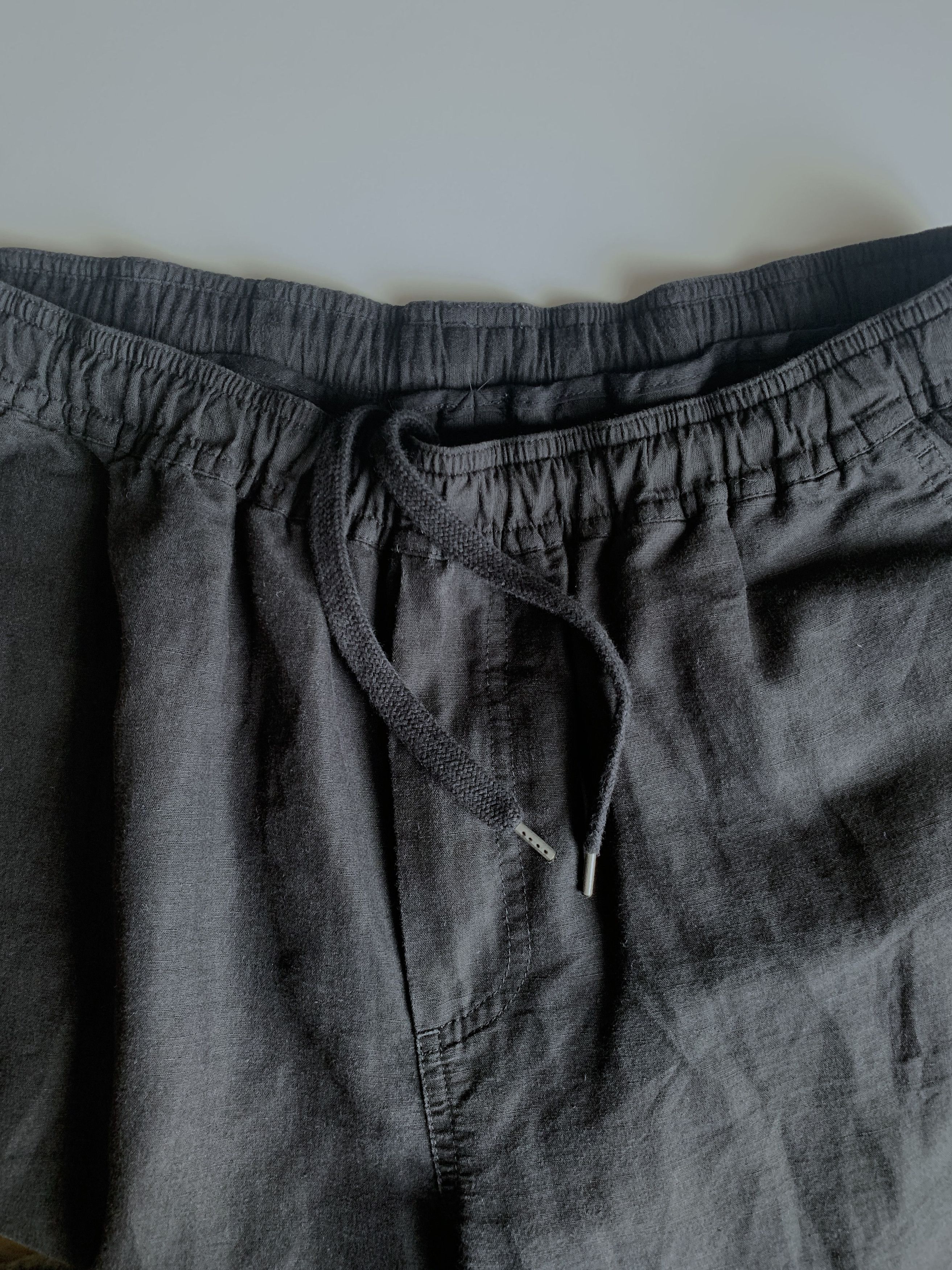 Our Legacy Washed Black Cotton/Linen Relaxed Pants Size US 32 / EU 48 - 3 Thumbnail