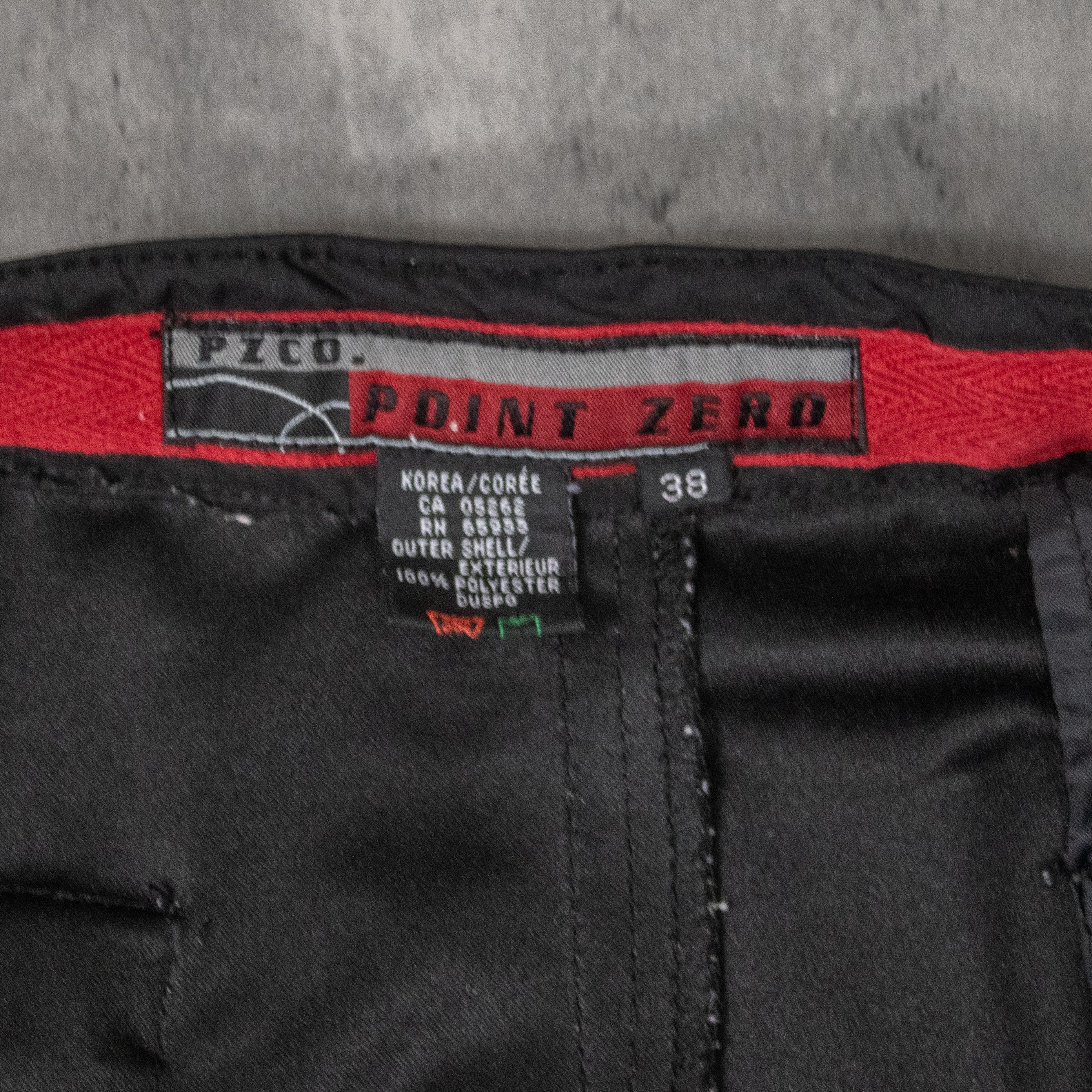 Point Zero Y2K 2000's Baggy Relax Fit Black Polyester Blend Pant's Size US 36 / EU 52 - 7 Thumbnail