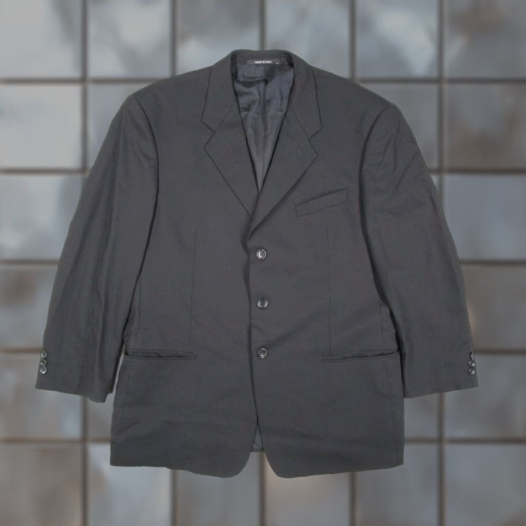 Armani Armani Collezioni Blazer Mens 44R Black Wool Made In Italy Sport Coat 2C39GD Size 44R - 1 Thumbnail