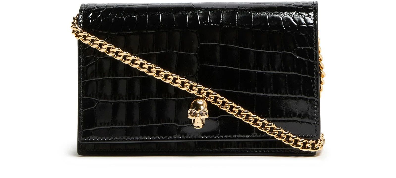 Alexander McQueen ALEXANDER MCQUEEN Skull Black Leather Shoulder Bag Size ONE SIZE - 1 Thumbnail