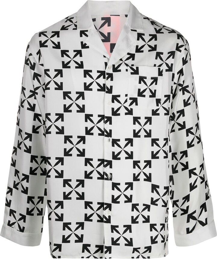 Off-White o1gr1nt1124 Size: M / Arrow Pattern Pyjamas in White Size ONE SIZE - 3 Thumbnail