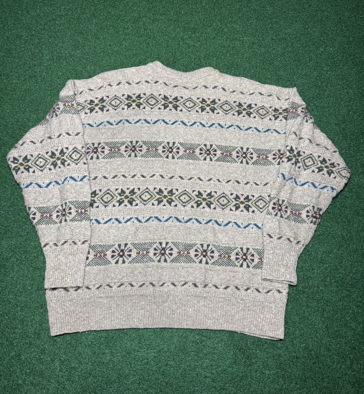 Van Heusen Vintage 90s Van Heusen Knit Wool Large Fair Isle Sweater Size US L / EU 52-54 / 3 - 4 Thumbnail