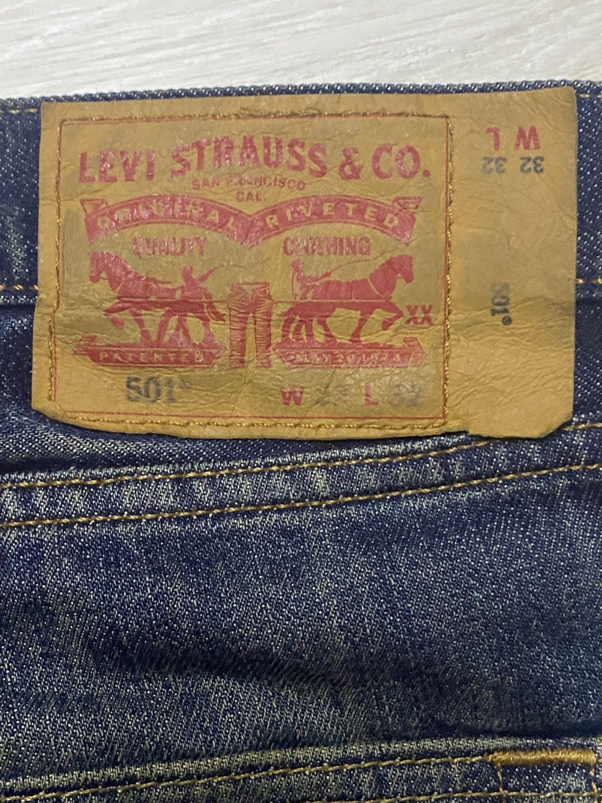 Levi's Vintage Levis 501 Y2K Faded Mud Wash Distressed Jeans Size US 32 / EU 48 - 10 Thumbnail