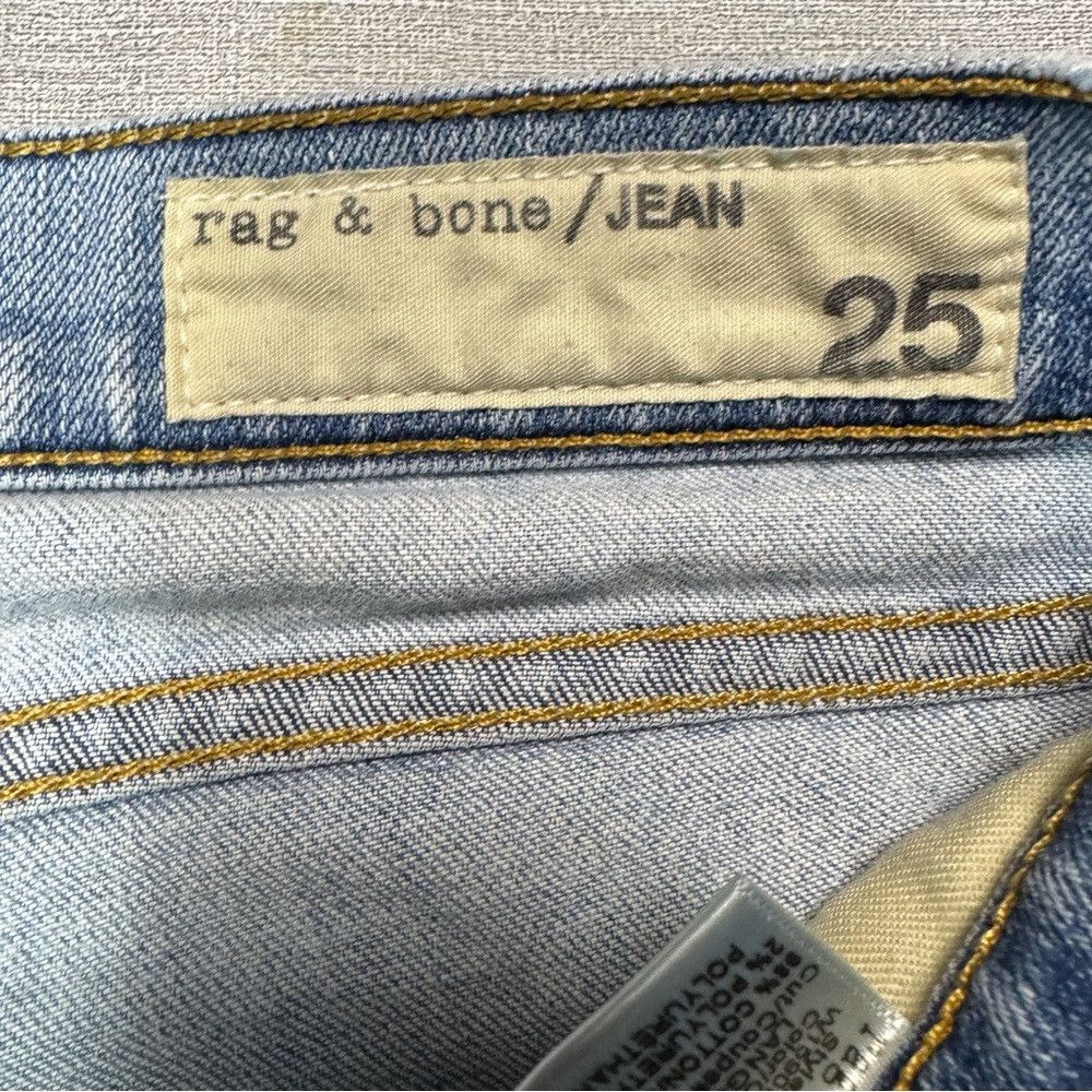 Rag & Bone Rag & Bone Dre Straight Leg Distressed Jeans In Langside Si Size 25" / US 0 / IT 36 - 6 Thumbnail