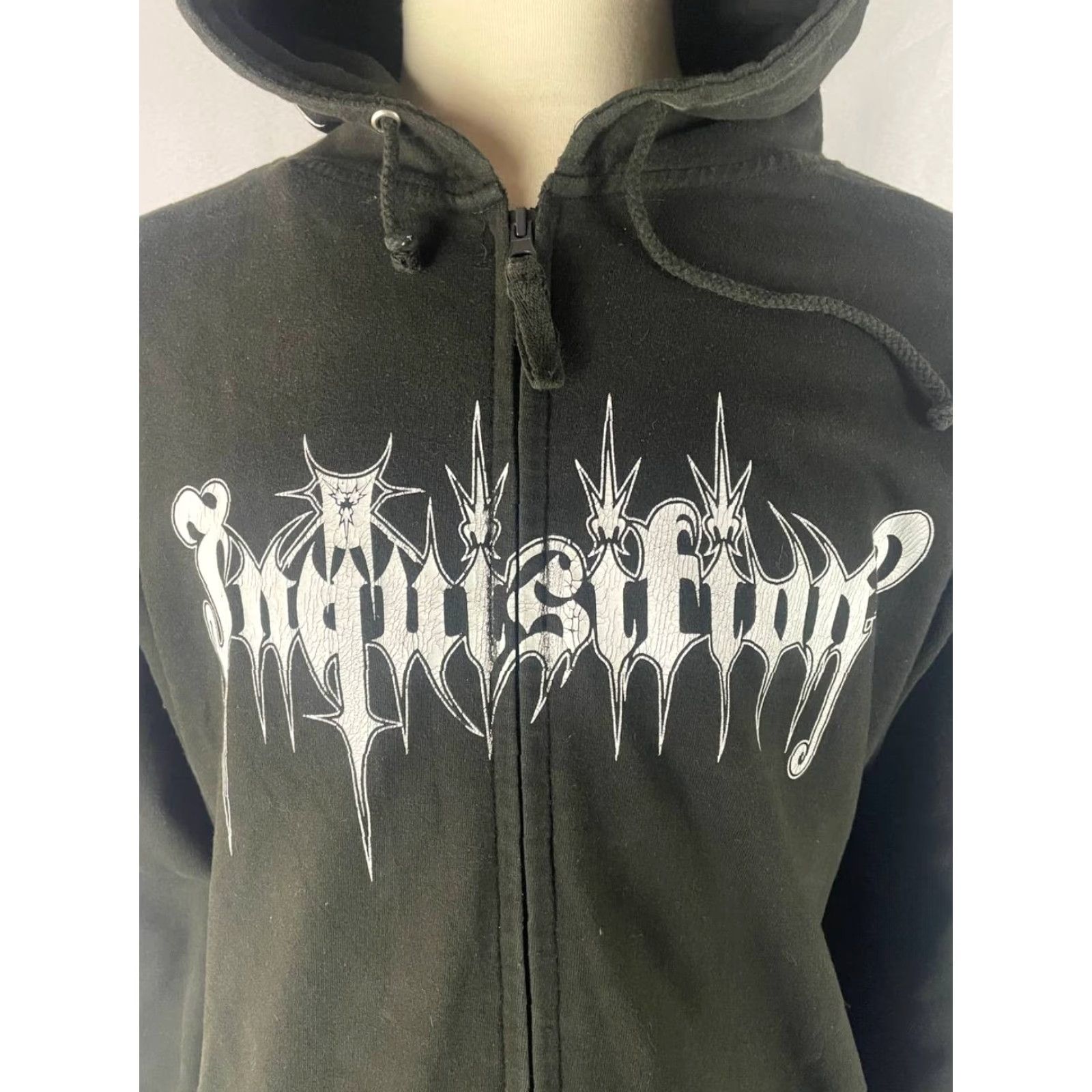Vintage All We Do Is Hoodie Mens XL Black Cotton Polyester Fleece Full Zipper Pockets Logo Zipper Vintage No Size US XL / EU 56 / 4 - 4 Thumbnail