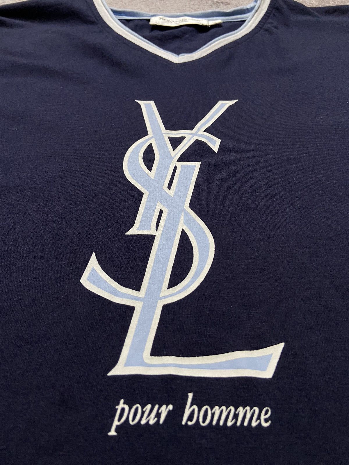 Yves Saint Laurent Vintage Yves Saint Laurent YSL big logo tee 90’s Size US XXL / EU 58 / 5 - 2 Thumbnail