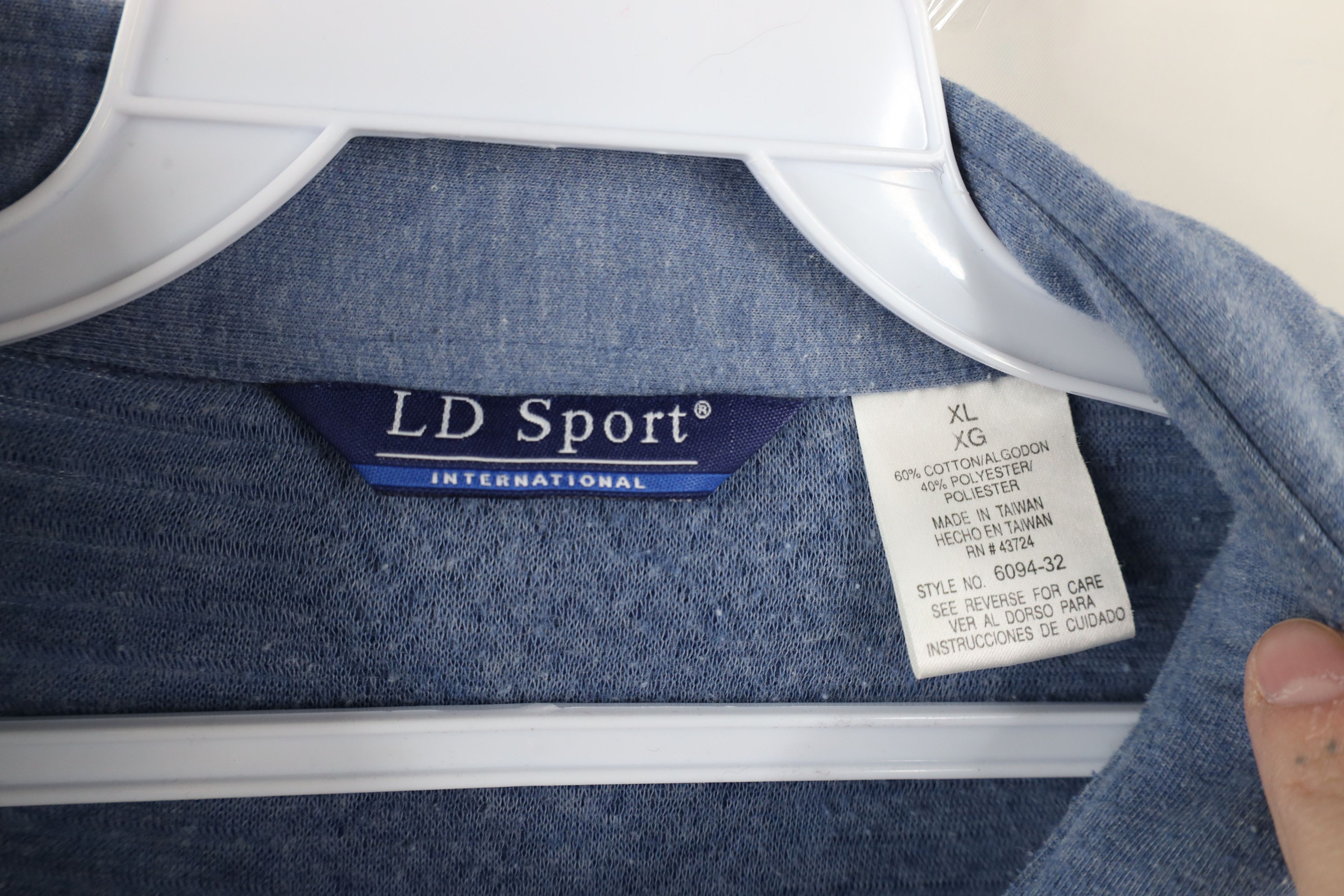Vintage Vintage 90s Streetwear Knit Pullover Polo Shirt Blue Size US XL / EU 56 / 4 - 7 Thumbnail
