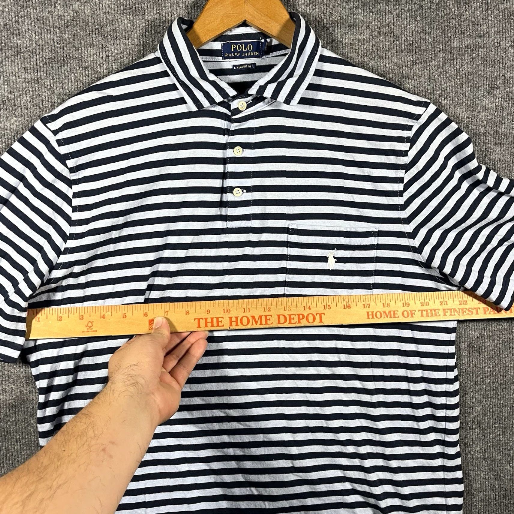 Polo Ralph Lauren Polo Ralph Lauren Polo Shirt Mens Large Blue Striped Classic Fit Pony Preppy Shirt Mens L Blue Striped Polo Ralph Lauren Size US L / EU 52-54 / 3 - 4 Thumbnail