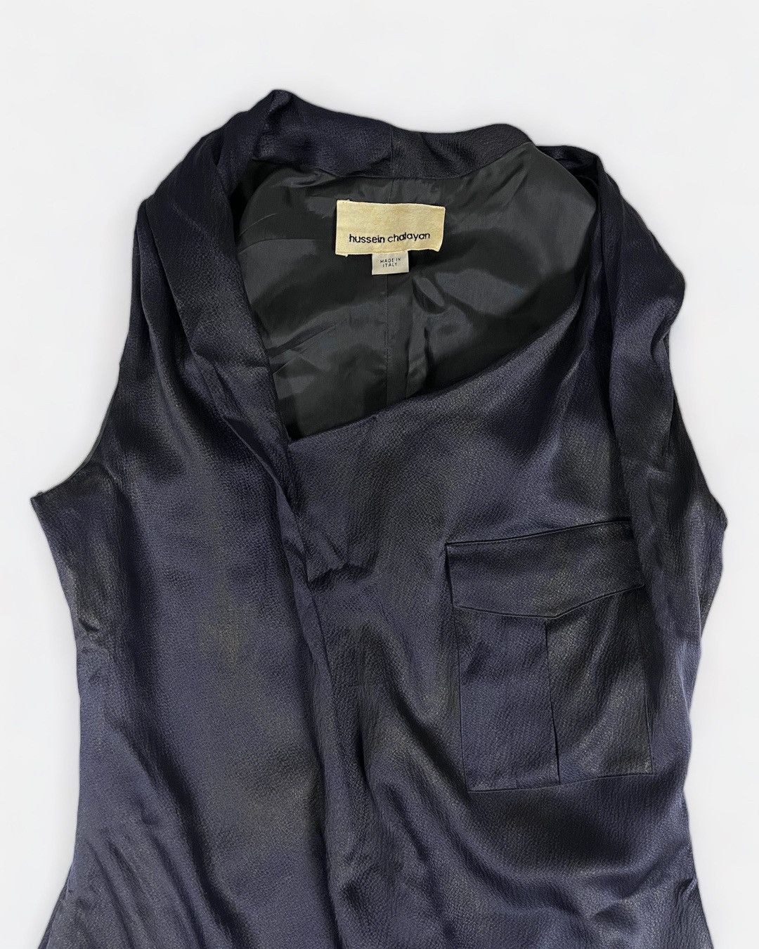 Hussein Chalayan Hussein Chalayan - 00’s Asymetric Multi Pockets Silk Dress Size M / US 6-8 / IT 42-44 - 2 Thumbnail