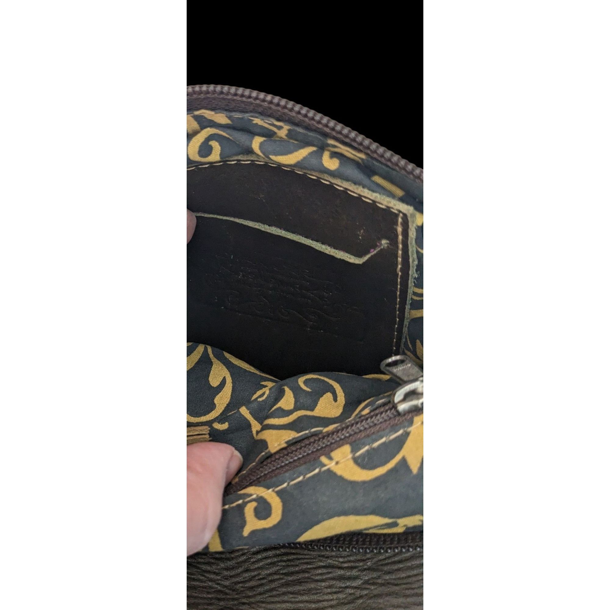 Other Vintage JL Salvidar Tooled Leather Crossbody Bag With Adjust Size ONE SIZE - 6 Thumbnail