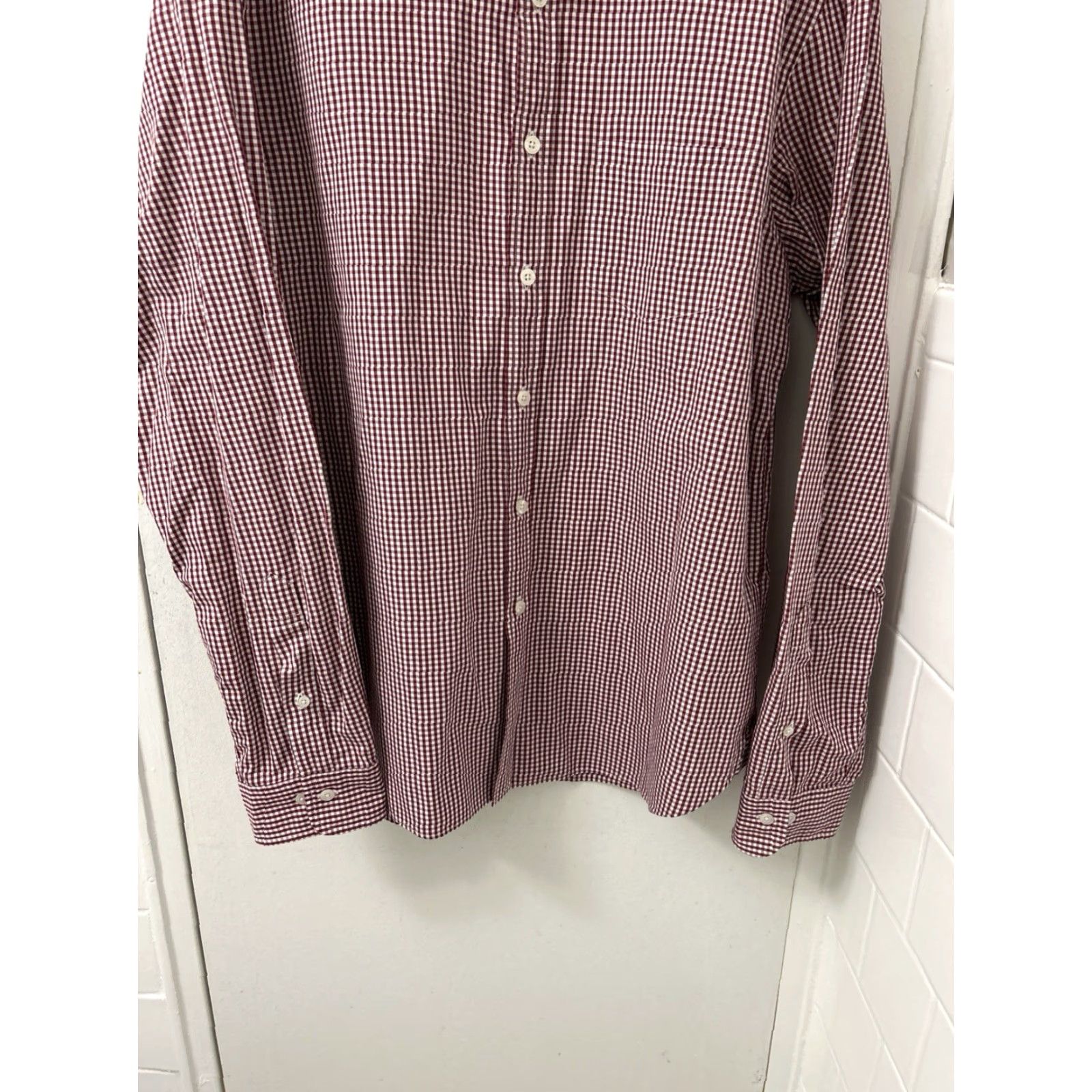 Brooks Brothers Brooks Brothers Shirt Mens XL Red White Plaid Gingham Button Down Long Sleeve Size US XL / EU 56 / 4 - 3 Thumbnail