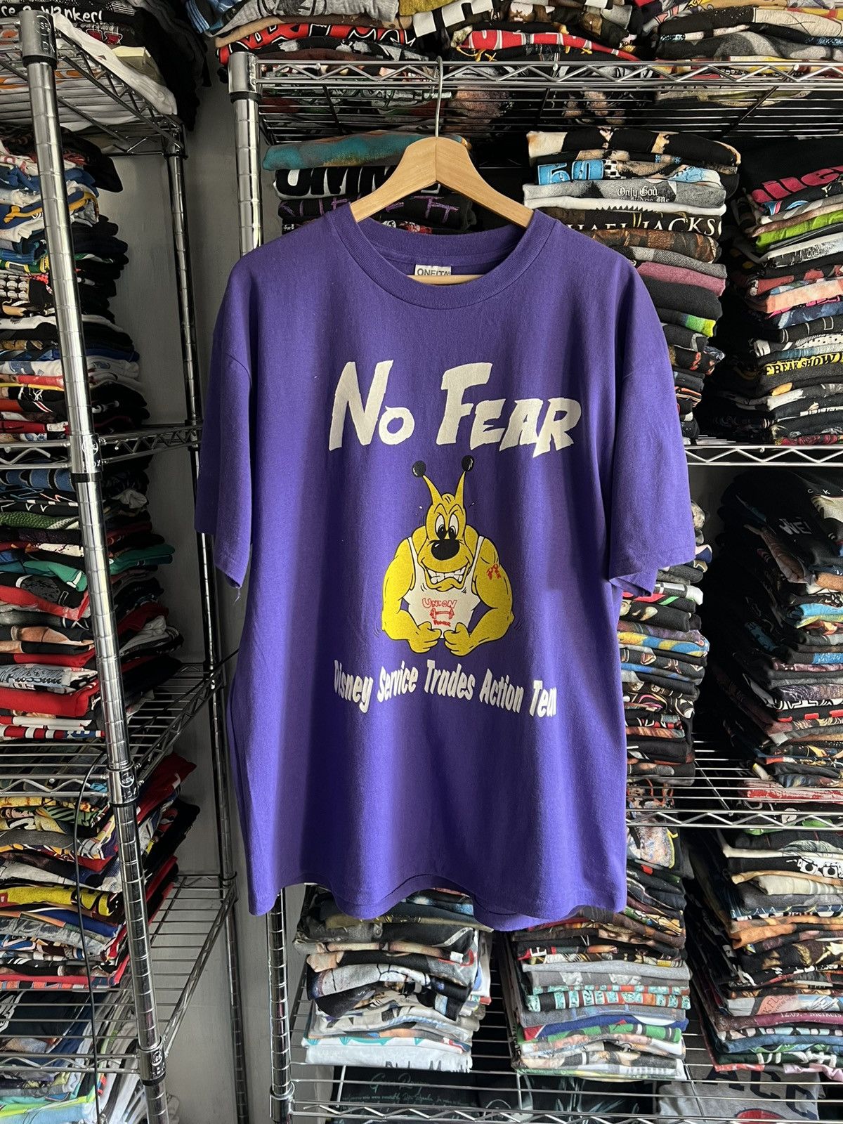 Disney 90s No Fear Service Trades Action Team Single Stitch GYM Tee Size US XL / EU 56 / 4 - 1 Thumbnail