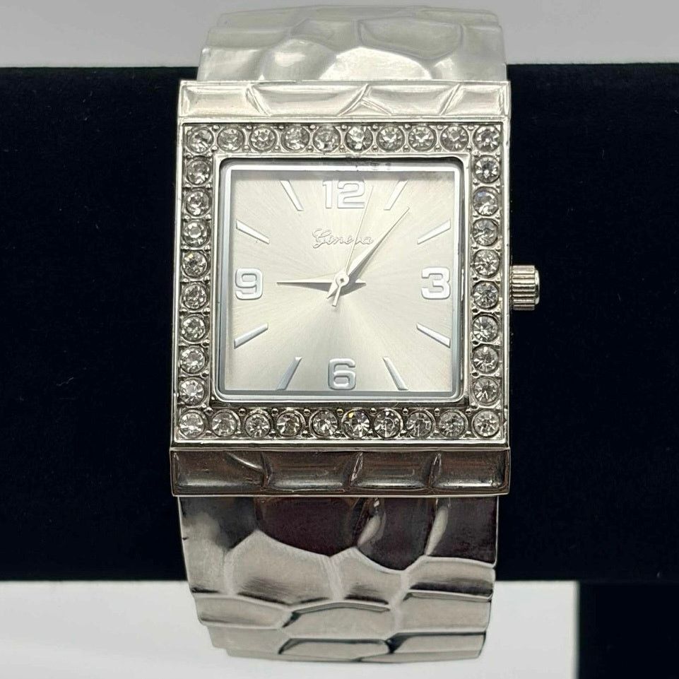 Geneva Y2K Silver Crystal Geneva Watch Size ONE SIZE - 1 Thumbnail