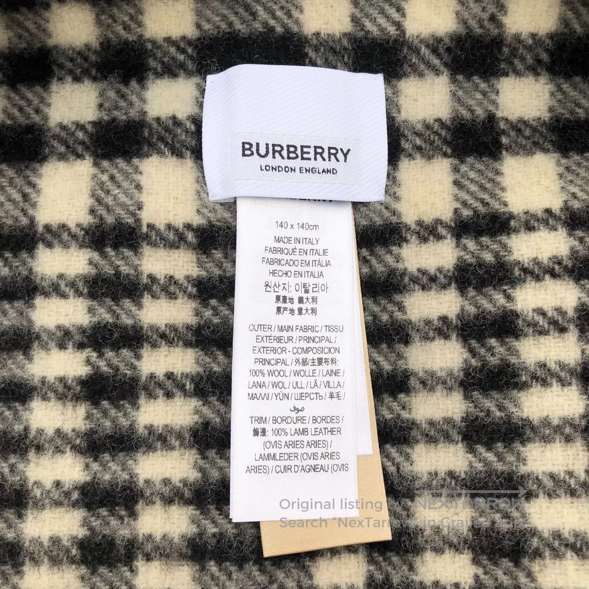 Burberry Burberry Plaid Wool Wrap Cape Scarf. Size ONE SIZE - 6 Thumbnail