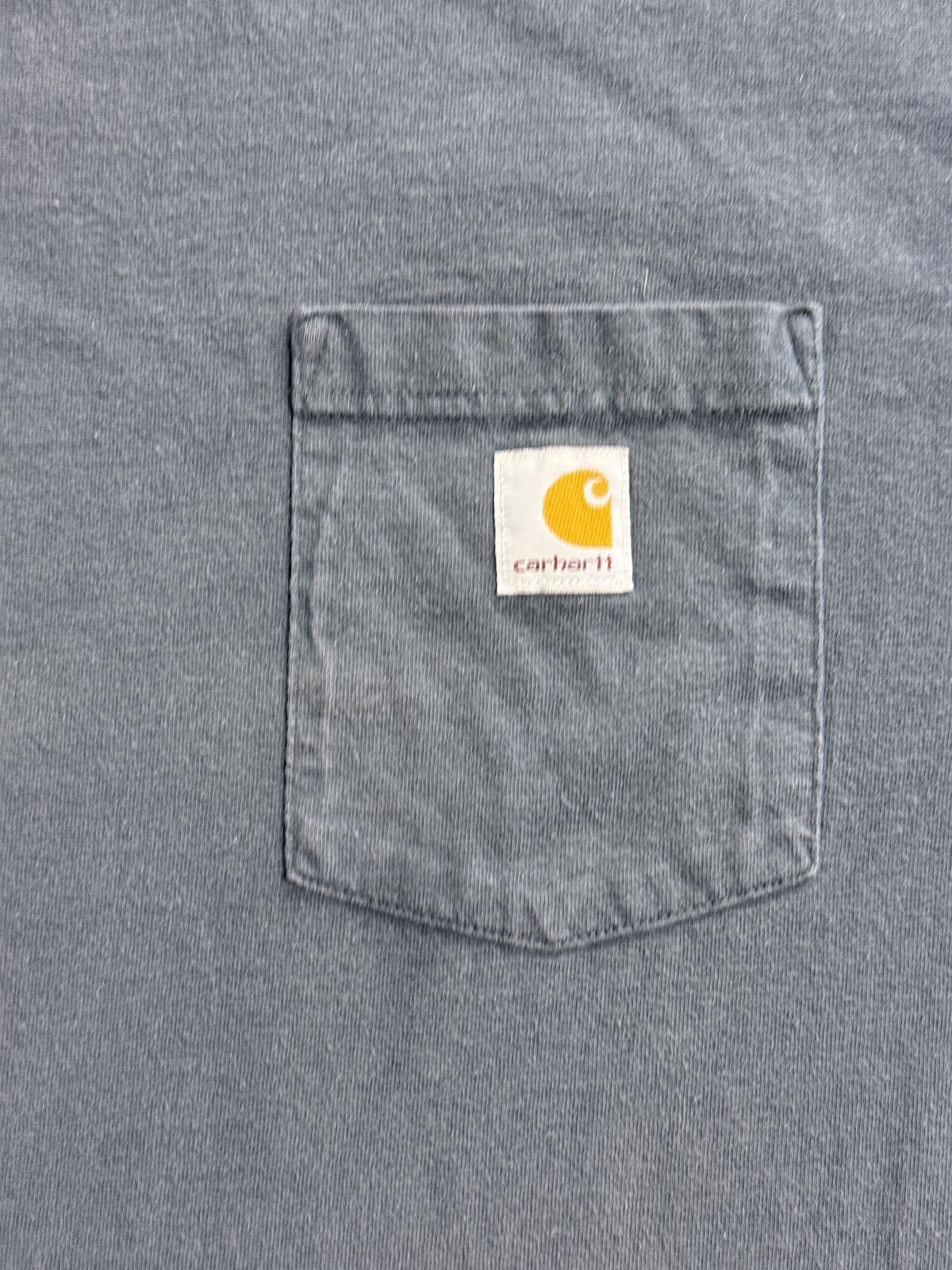 Carhartt Faded Carhartt Pocket Heavy Tee Blue / Grey 3XL Size US XXL / EU 58 / 5 - 3 Thumbnail