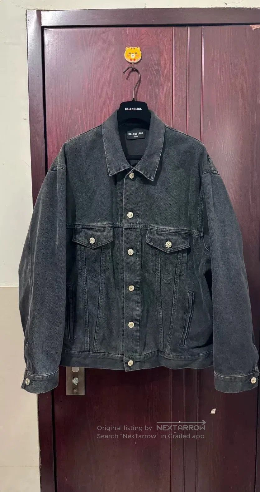 Balenciaga balenciaga double b logo washed denim jacket. Size US L / EU 52-54 / 3 - 1 Thumbnail