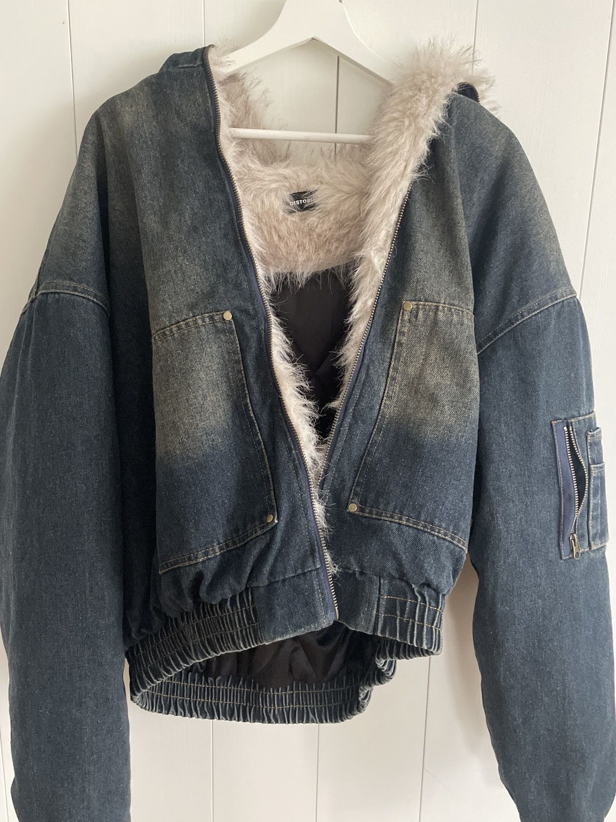 Other Distopion Blue denim jacket with white furr Size US M / EU 48-50 / 2 - 1 Thumbnail